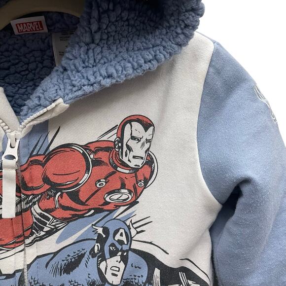 Marvel Avengers Superhero Hulk, Captain America and Iron Man Hoodie Boys Size 7 - Picture 4 of 10